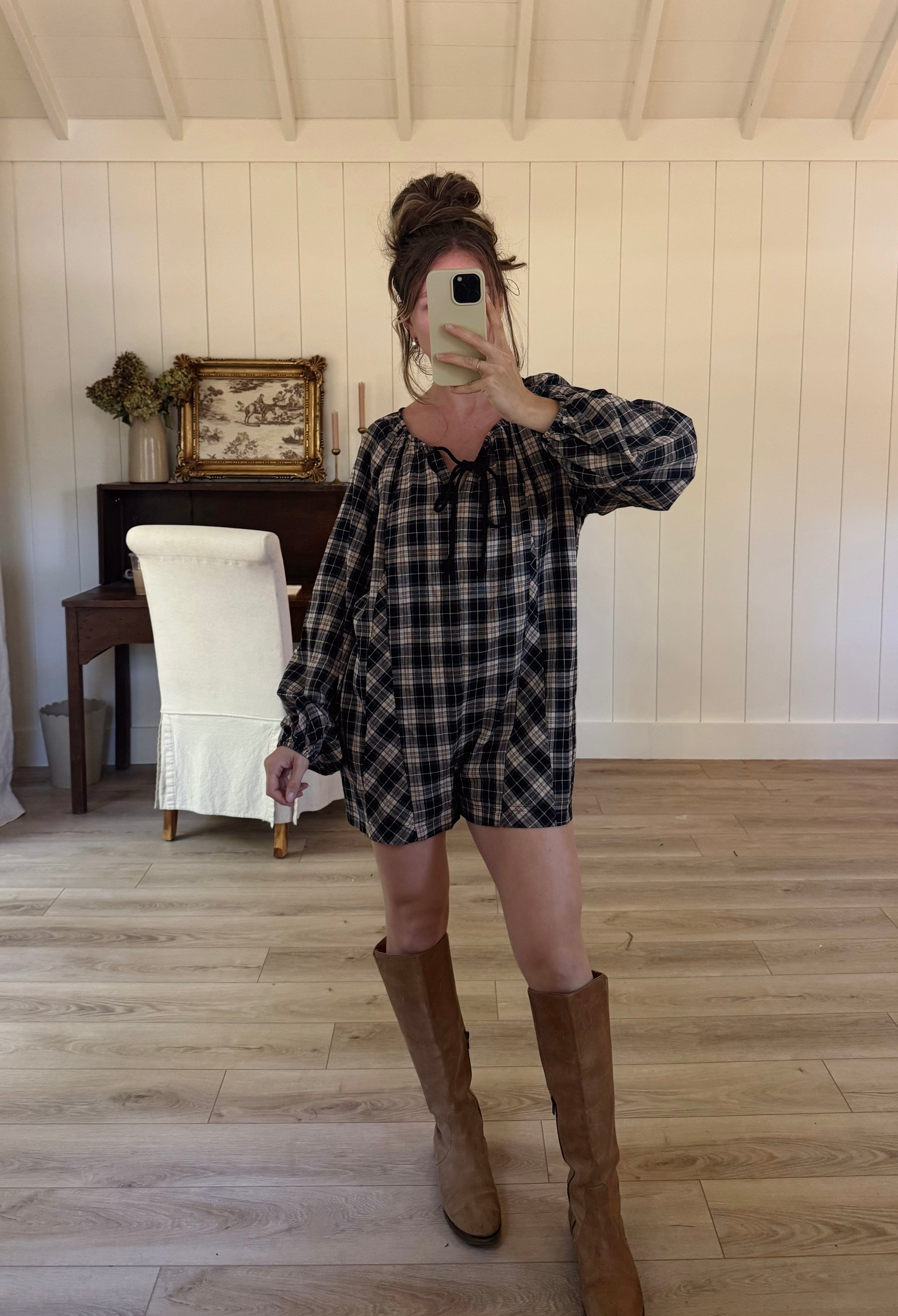 Highland Plaid Romper