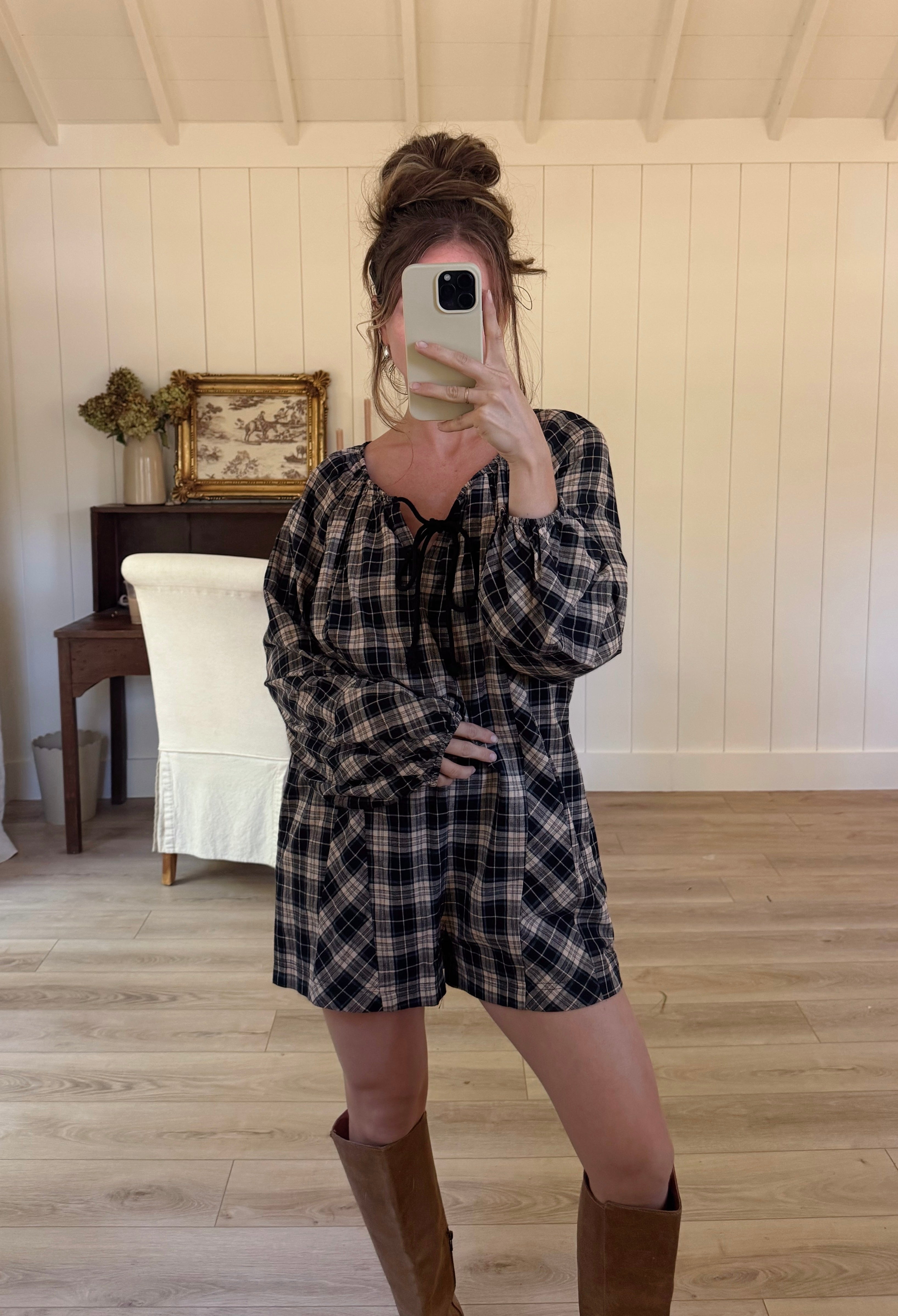 Highland Plaid Romper