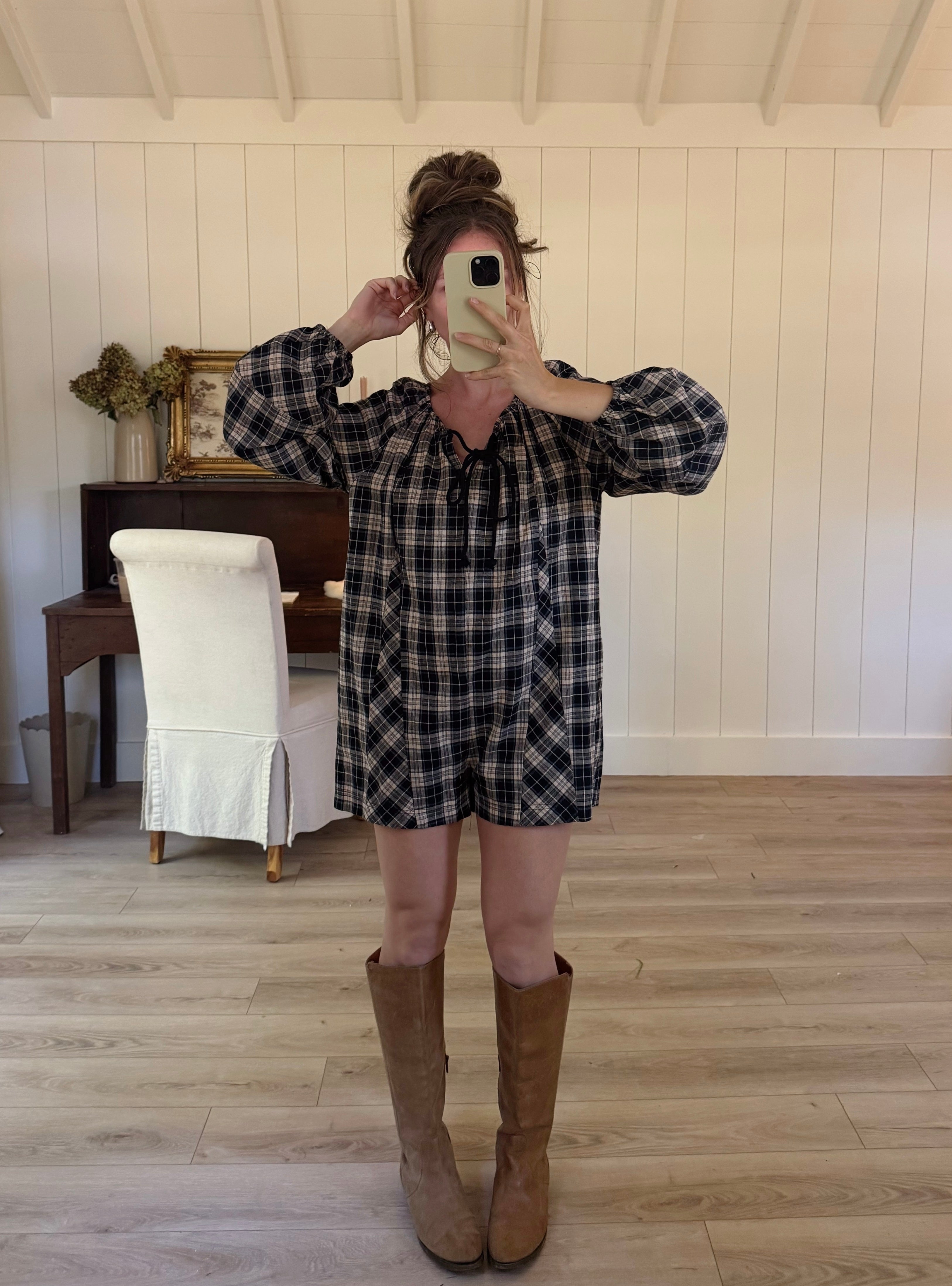Highland Plaid Romper