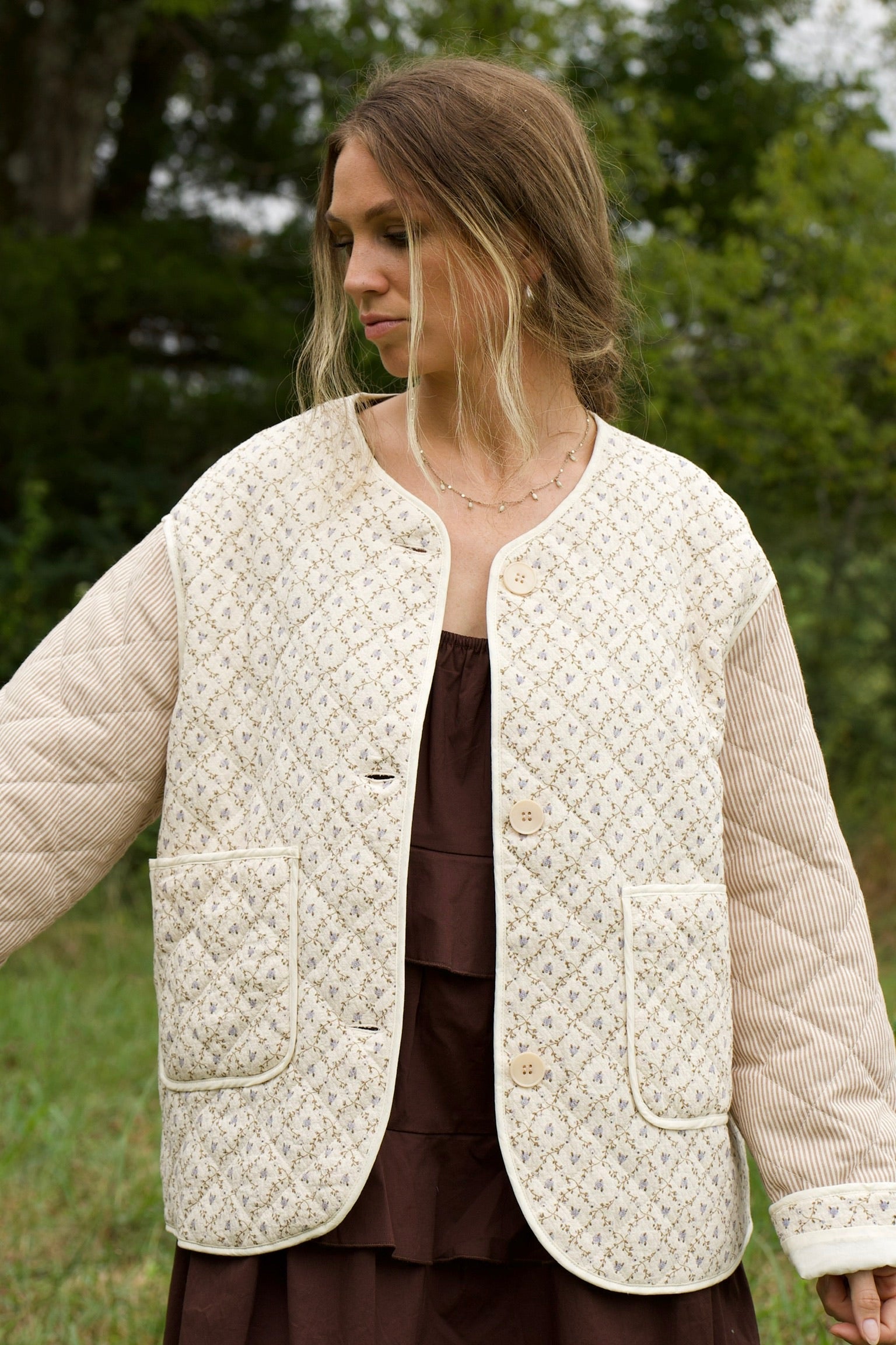 Latte Quilted Coat