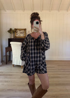 Highland Plaid Romper