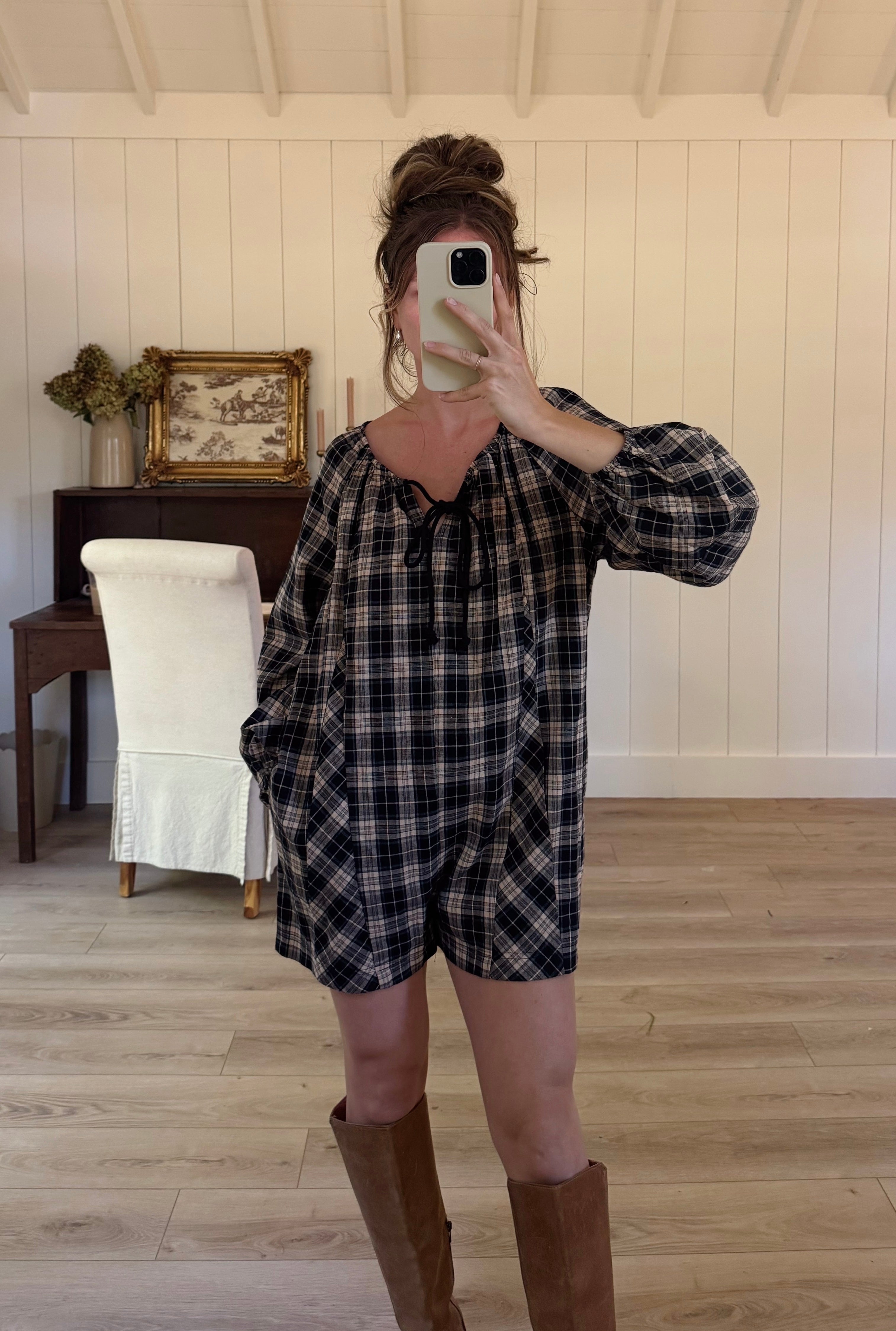 Highland Plaid Romper